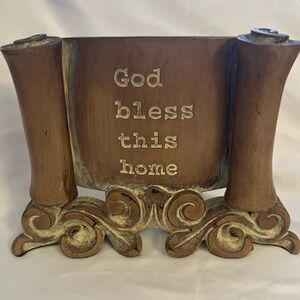Decorative Brown Plaque with Message